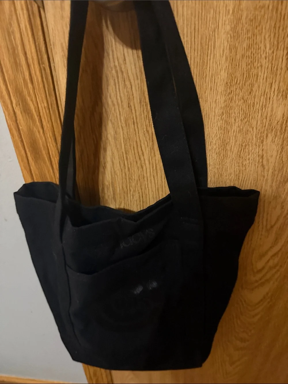 Macy's Black Canvas Tote with Metallic Cubs Logo